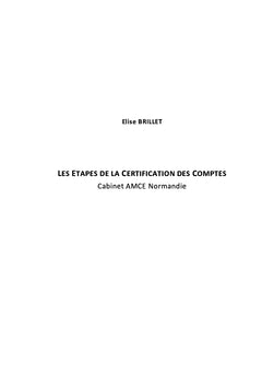 Les etapes de la certification des comptes