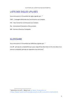 Les etapes de la certification des comptes