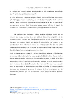 Les etapes de la certification des comptes