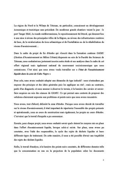 Etat de l'assainissement liquide dans la zone de Cabo Negro (Maroc)