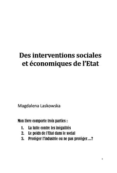 Des interventions sociales et economiques de l'etat