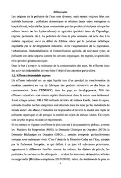 Rapport de Recherches sur l'elimination des Colorants de Textile