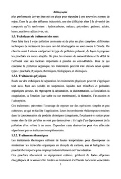 Rapport de Recherches sur l'elimination des Colorants de Textile
