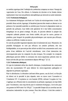Rapport de Recherches sur l'elimination des Colorants de Textile