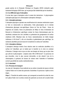 Rapport de Recherches sur l'elimination des Colorants de Textile