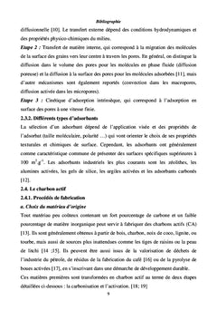 Rapport de Recherches sur l'elimination des Colorants de Textile