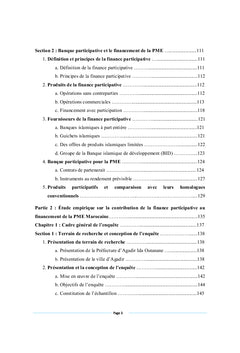La banque participative au Maroc et le financement de la PME