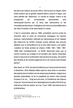 Ethique environnementale et paix mondiale. enjeux et defis