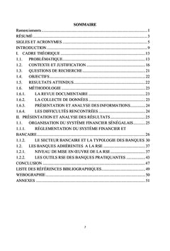 Etat des lieux de la RSe dans les banques au Senegal