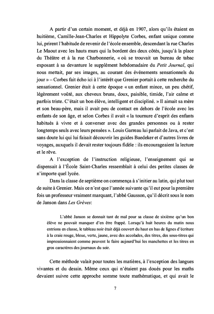 Jean Grenier, un ecrivain et un maître