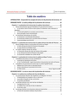 Guide Prevenir la Torture en Tunisie