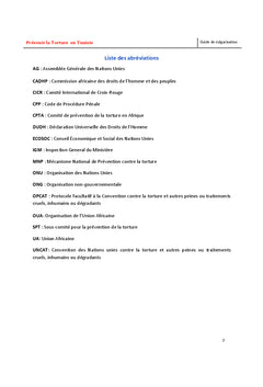 Guide Prevenir la Torture en Tunisie