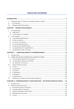 Les potentialités géothermiques de l'Algérie du Nord