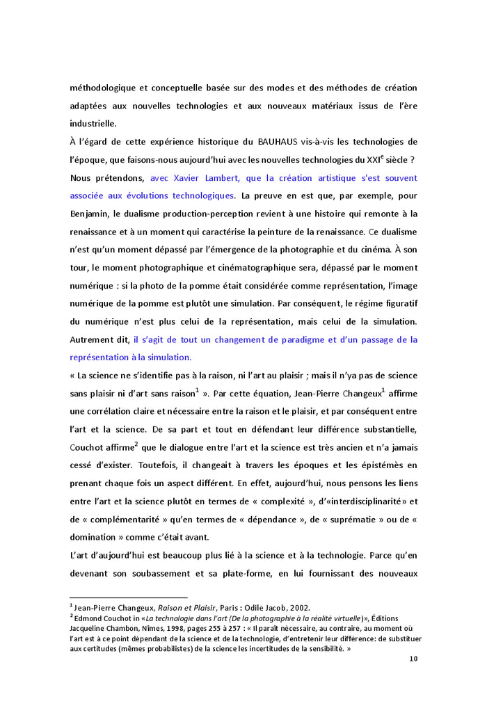 Processus créatifs et systèmes autogénératifs