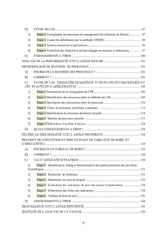Methodes pour piloter la performance : cas d'application en entreprise