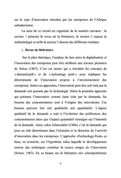 Digitalisation et innovation en Afrique subsaharienne