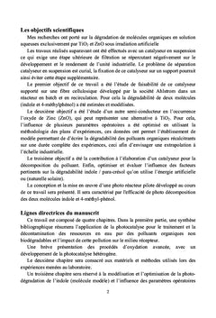Traitement Des eaux Par Photocatalyse (UV / TiO2)