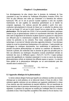Traitement Des eaux Par Photocatalyse (UV / TiO2)