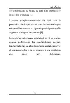 Les troubles morpho-fonctionnels du pied chez les patients diabetiques