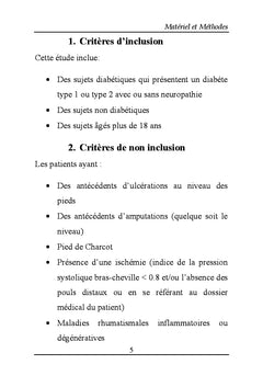Les troubles morpho-fonctionnels du pied chez les patients diabetiques
