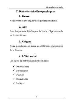 Les troubles morpho-fonctionnels du pied chez les patients diabetiques