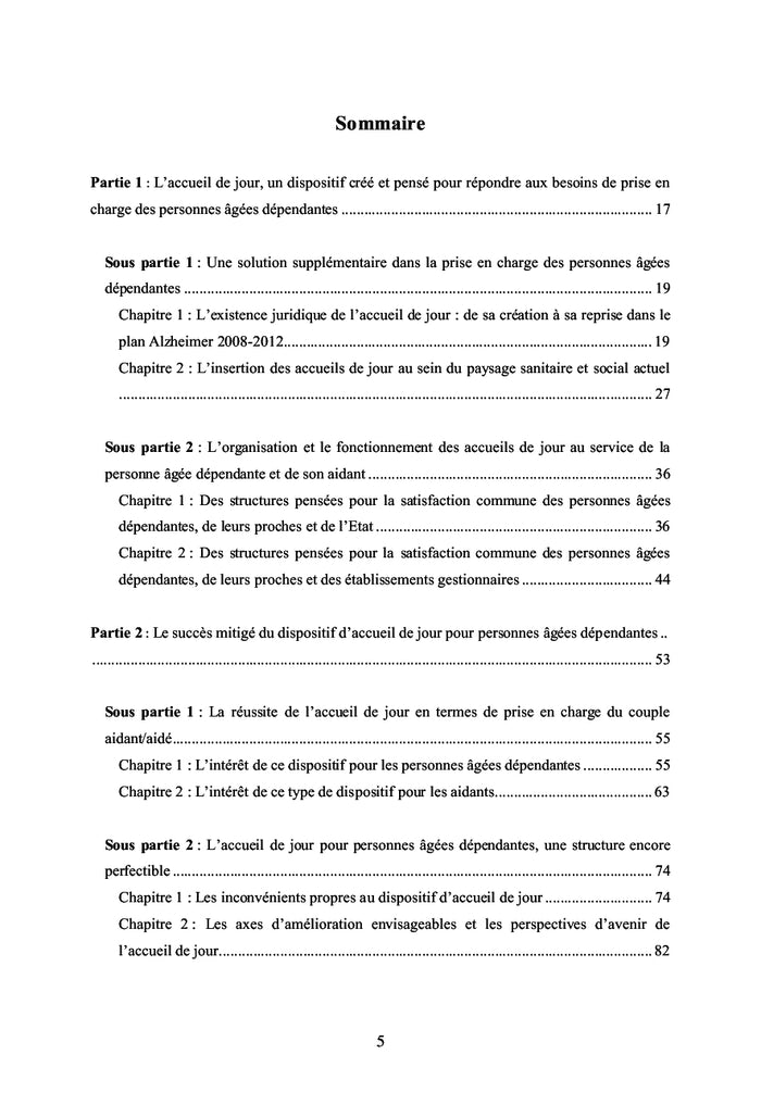 L'accueil de jour pour les personnes âgées dépendantes
