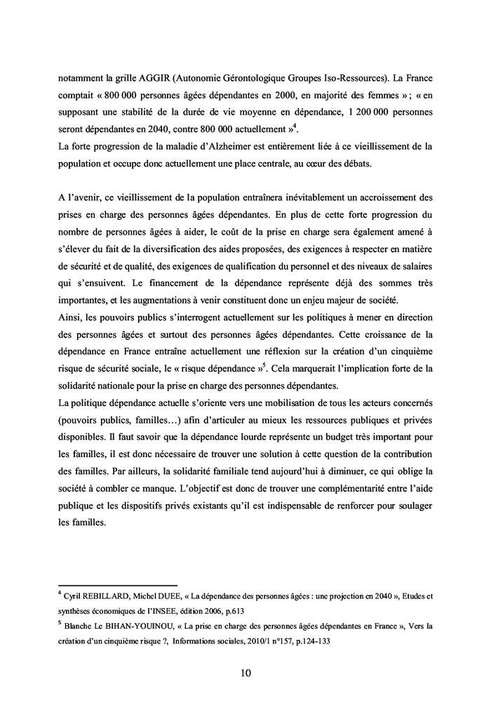 L'accueil de jour pour les personnes âgées dépendantes