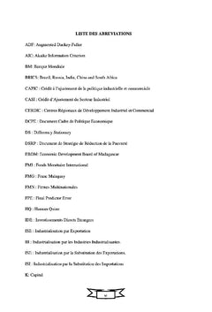 L'industrialisation et le développement économique: Cas de Madagascar
