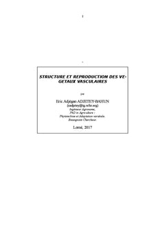 Structure et Reproduction des Végétaux Vasculaires