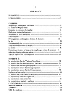 Structure et Reproduction des Végétaux Vasculaires