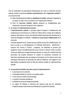 Modèles d'étude et d'expérimentation en physiologie