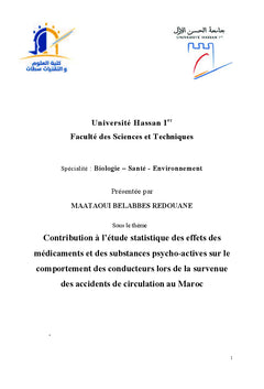 Conduite sous l'effet des médicaments et substances psycho-actives