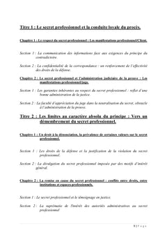 Le secret professionnel et l'obligation de dénonciation