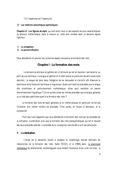Etude lexicale du discours mathematique