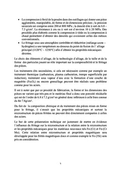 Relation entre la microstructure et les proprietes des aciers frittes