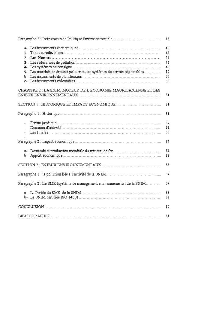 Exploitation Miniere en Mauritanie et la Protection de l'Environnement