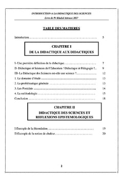 Introduction à la didactique des sciences