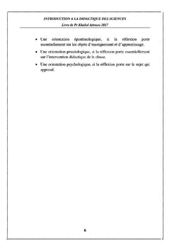 Introduction à la didactique des sciences