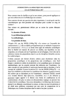 Introduction à la didactique des sciences