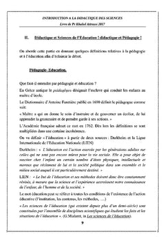 Introduction à la didactique des sciences