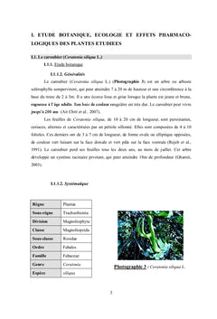 Etudes ethnobotanique de quelques plantes medicinales de la Tunisie