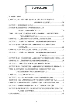 Le reglement des litiges sportifs par le TAS