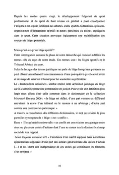 Le reglement des litiges sportifs par le TAS