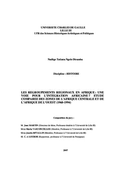 Les regroupements regionaux en Afrique