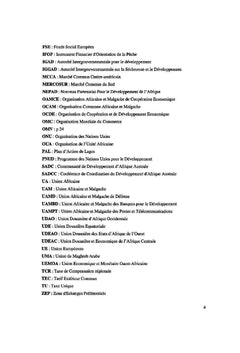 Les regroupements regionaux en Afrique