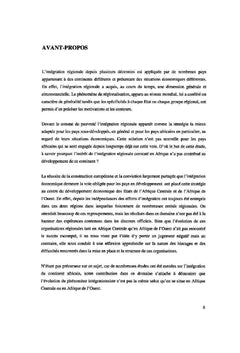 Les regroupements regionaux en Afrique