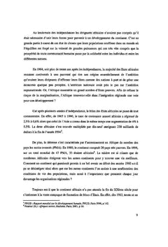 Les regroupements regionaux en Afrique
