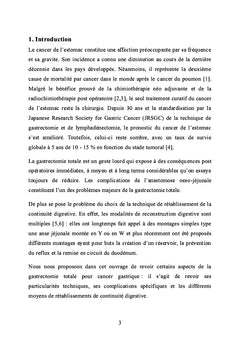 La Gastrectomie totale pour cancer gastrique