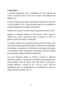La Gastrectomie totale pour cancer gastrique