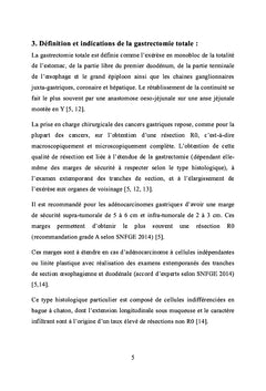 La Gastrectomie totale pour cancer gastrique